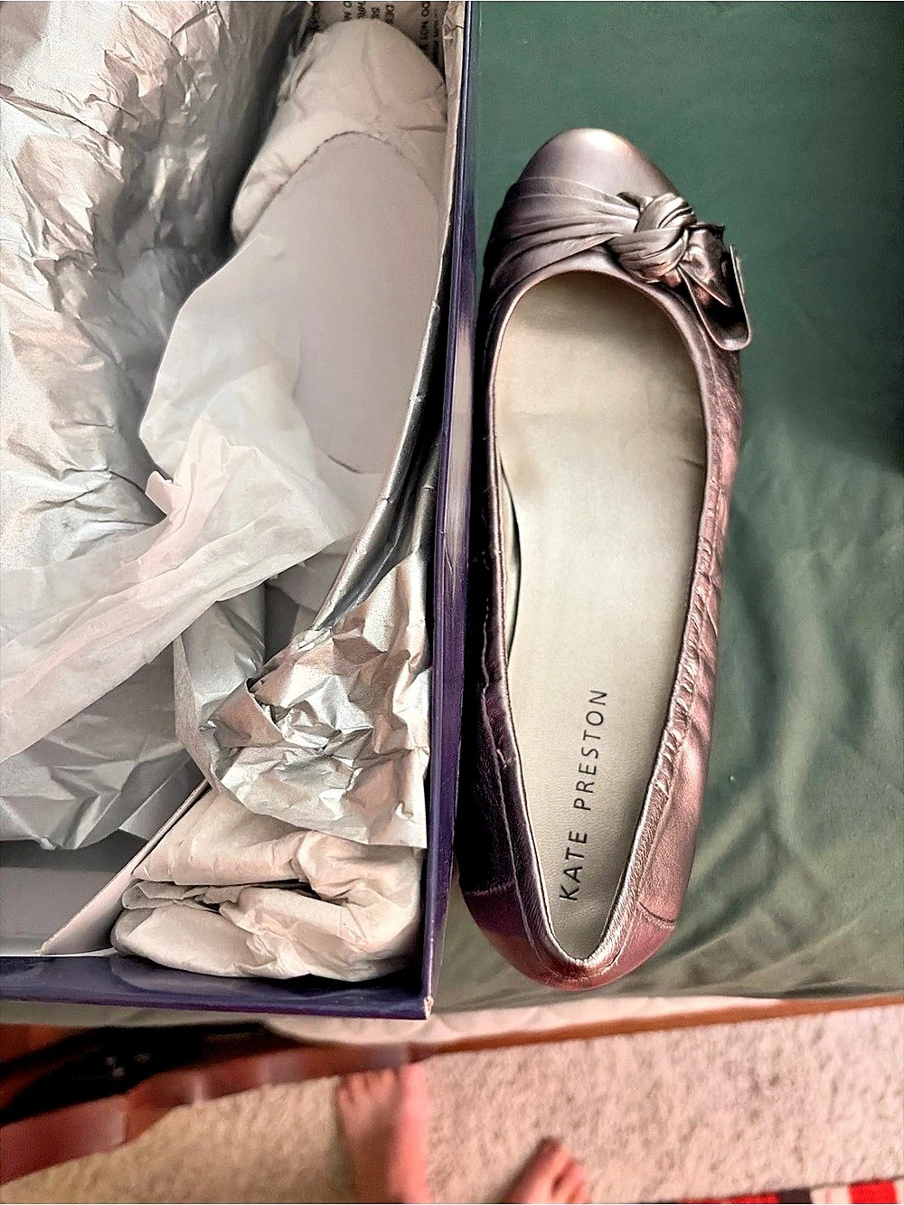 Kate Preston Bow Ballet Flats in Pink Like New